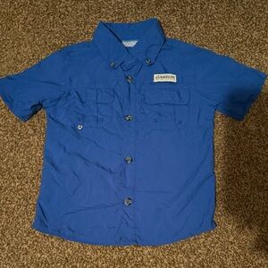 Magellan Outdoors Short-Sleeve Button-Down Shirt in Blue